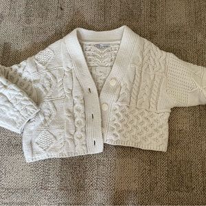 Women’s Zara Irish Cable Knit Cardigan Sweater.  Size Medium.